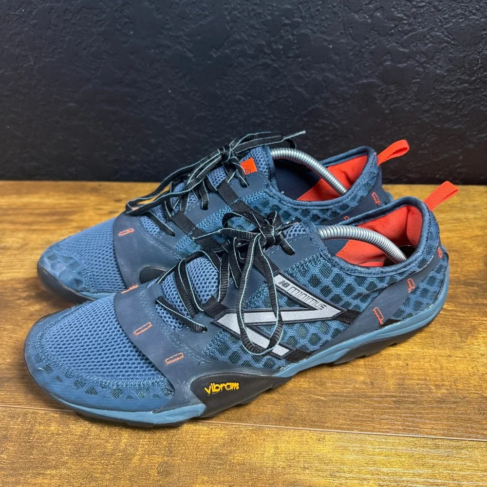 New Balance Minimus MT10GO Blue Synthetic Trail Running Shoes Mens 11.5